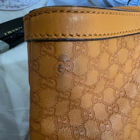 Gucci Orange Microguccissima Leather Medium Nice Tote - Picture 10 of 11